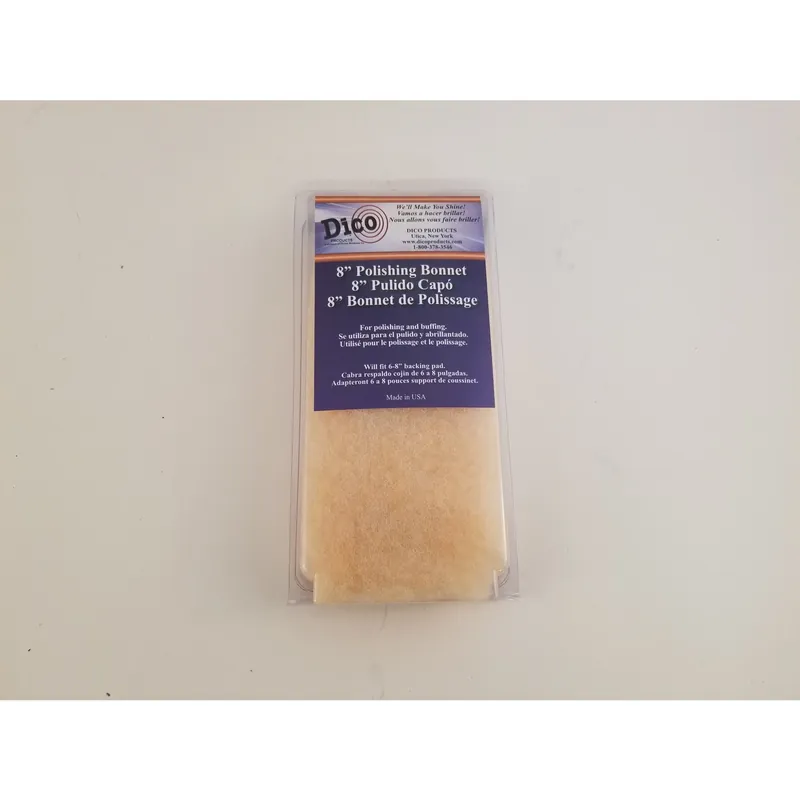 8 In. Synthetic Tie-on Polishing Bonnet For Compounding And Polishing