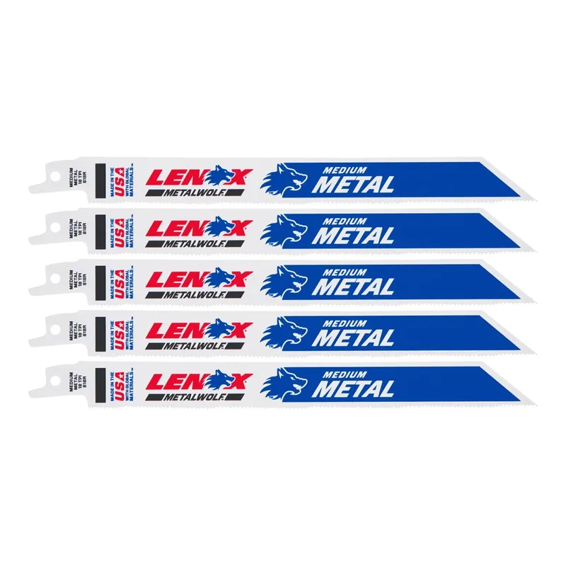 Metalwolf 8 In. Bi-metal Wave Edge Reciprocating Saw Blade 18 Tpi 5 Pk