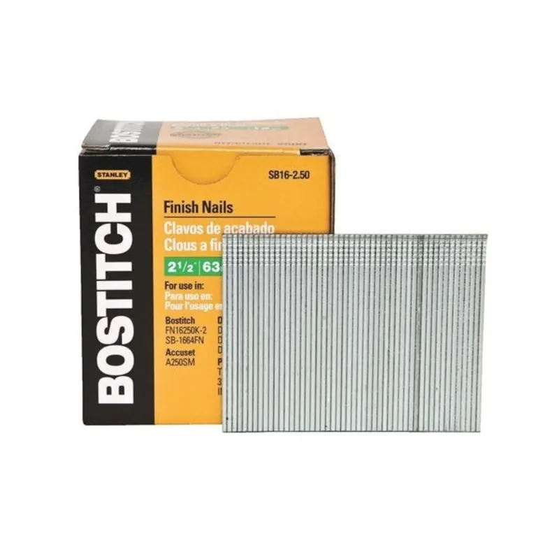 2-1/2 In. L X 16 Ga. Straight Strip Coated Finish Nails 2500 Pk