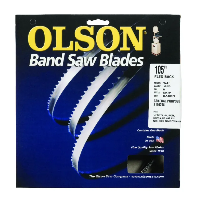 105 In. L X 0.25 In. W Carbon Steel Skip Band Saw Blade 6 Tpi Skip Teeth 1 Pk