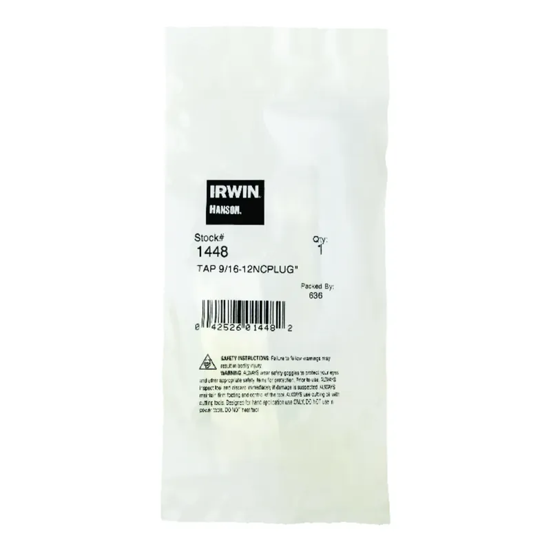 Hanson High Carbon Steel Sae Fraction Tap 9/16 In. 1 Pc