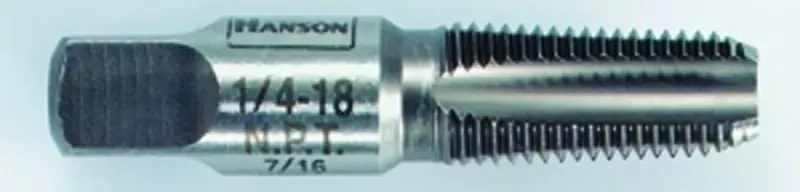 Hanson High Carbon Steel Sae Pipe Taper Tap 1/4 In.-18npt Model 1903zr