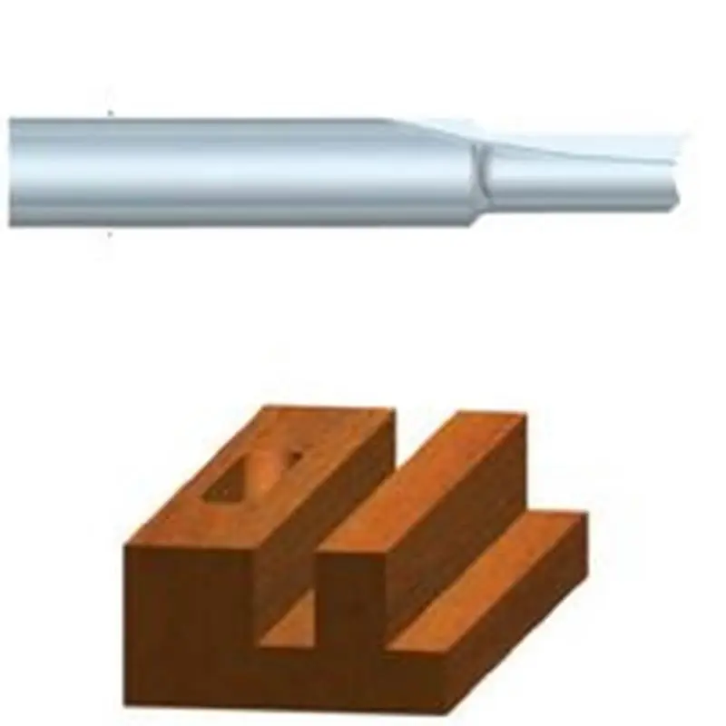 Carbide Tipped 5/16 In. Straight Router Bit, 2-flute, 1/4 In. Shank