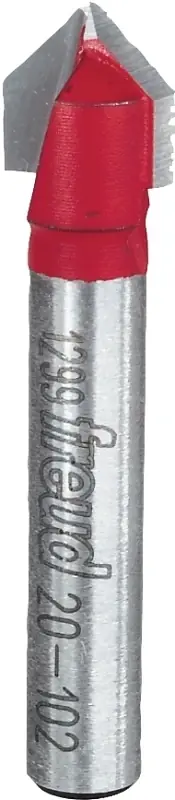 3/8-in. 2-flute Carbide V-grooving Router Bit