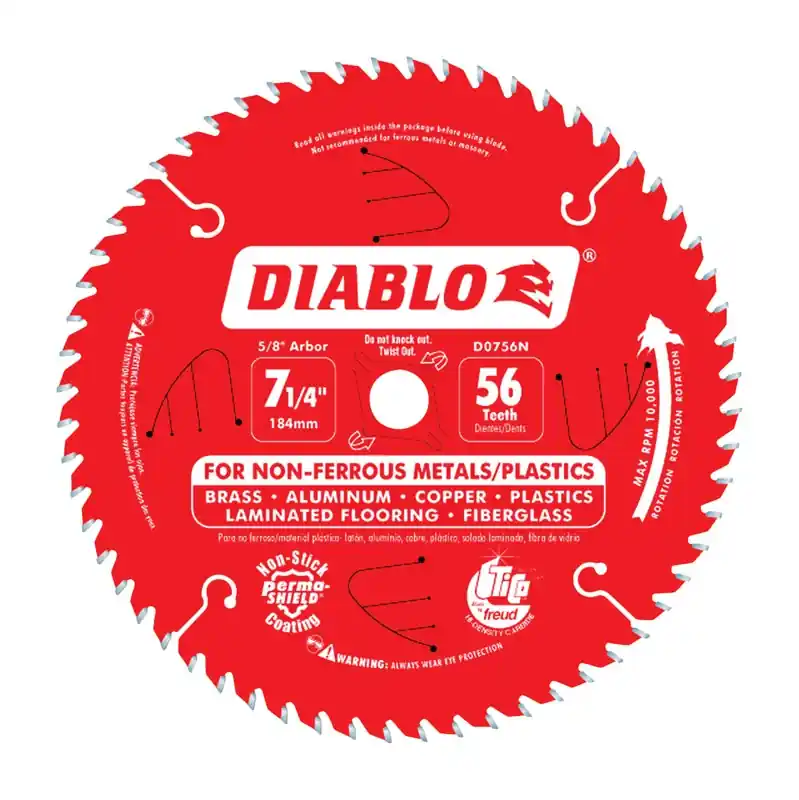 7-1/4 In. D X 5/8 In. Tico Hi-density Carbide Circular Saw Blade 56 Teeth 1 Pk