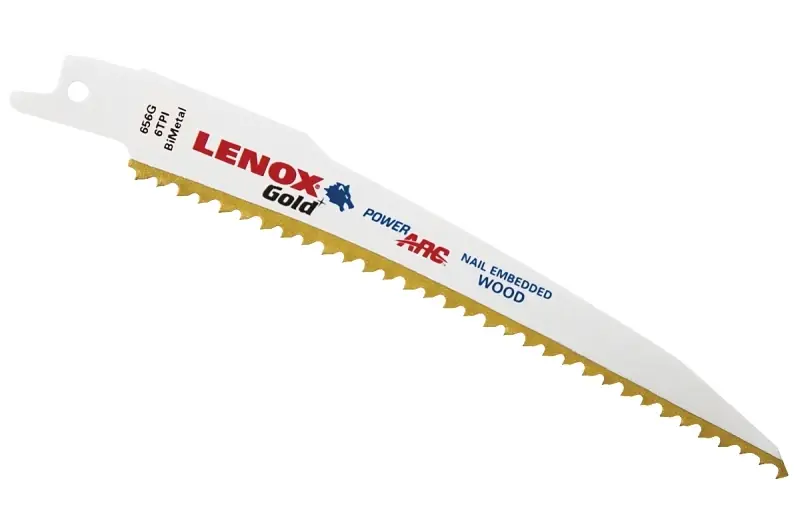 Gold 6 In. Bi-metal Reciprocating Saw Blade 6 Tpi 5 Pk