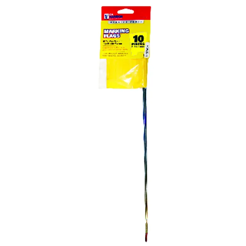 15 In. Yellow Marking Flags Polyvinyl 10 Pk