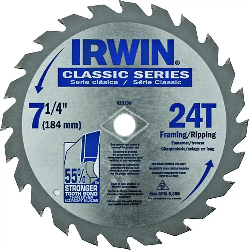 7-1/4 In. D X 5/8 In. Classic Carbide Circular Saw Blade 24 Teeth 1 Pk