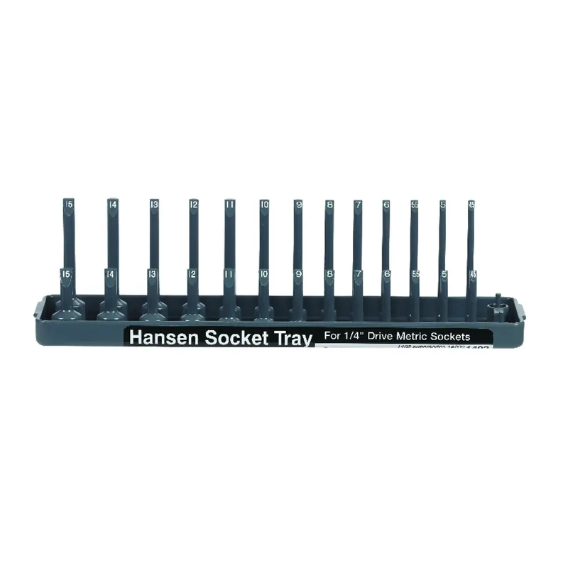 9 In. Length X 1/4 In. Drive Metric Socket Tray - 1 Piece