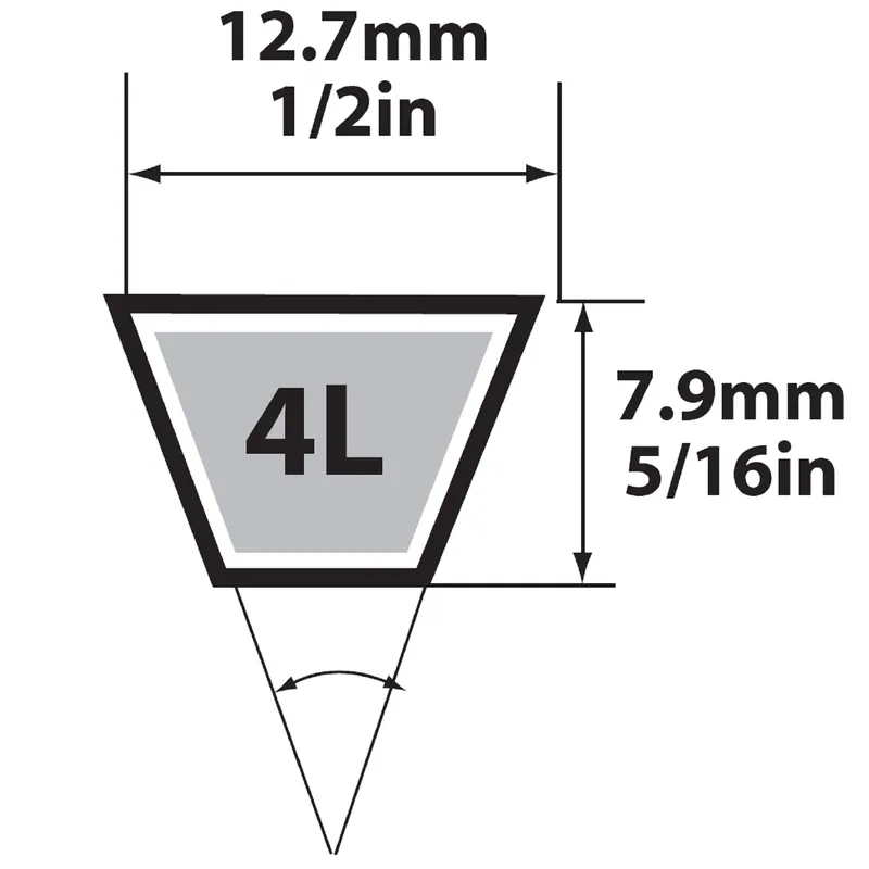 Fhp 4l630 General Utility V-belt 1/2 In. X 63 In. For Fractional Horsepower