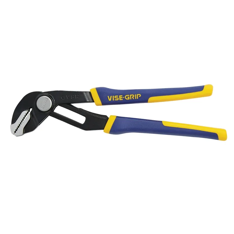 Vise-grip Groovelock Pliers, Straight Jaw, 8 In.