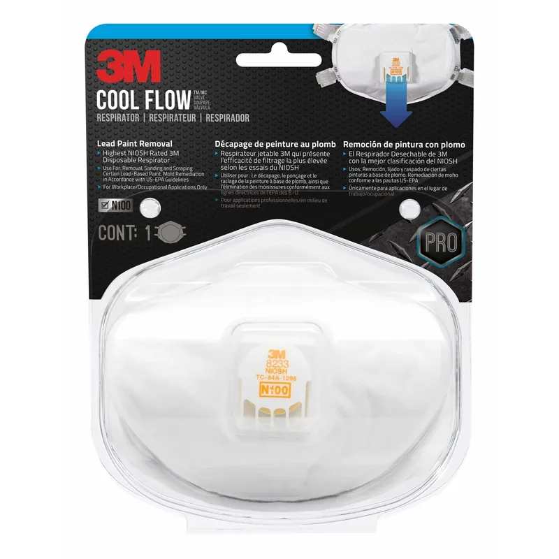 N100 Disposable Particulate Respirator With Cool Flow Valve - Model 8233