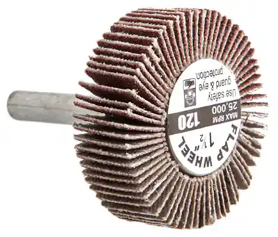 1-1/2 In. X 1/4 In. 120 Grit Aluminum Oxide Mounted Flap Sanding Wheel