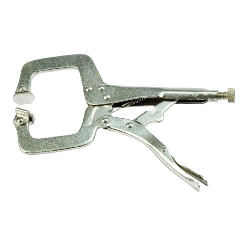 Deluxe Locking C-clamp With Jaw Paws, 10.5-in.