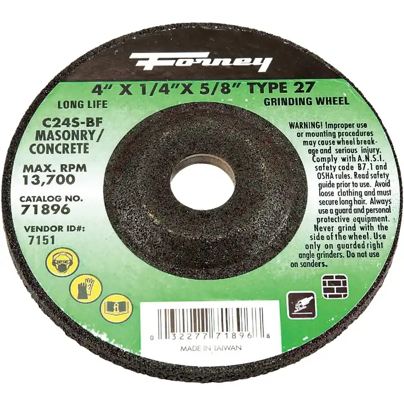 Masonry Grinding Wheel, Type 27, 4 X .25-in.
