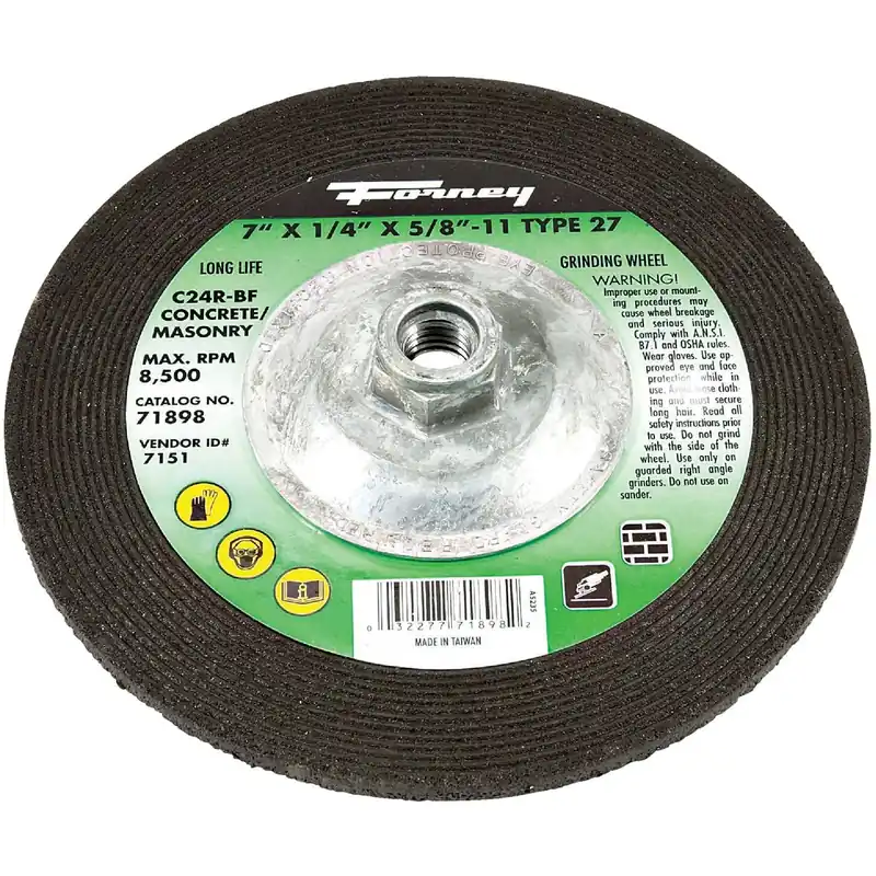 Type 27 7 In. X 1/4 In. X 5/8 In.-11 Masonry Grinding Wheel