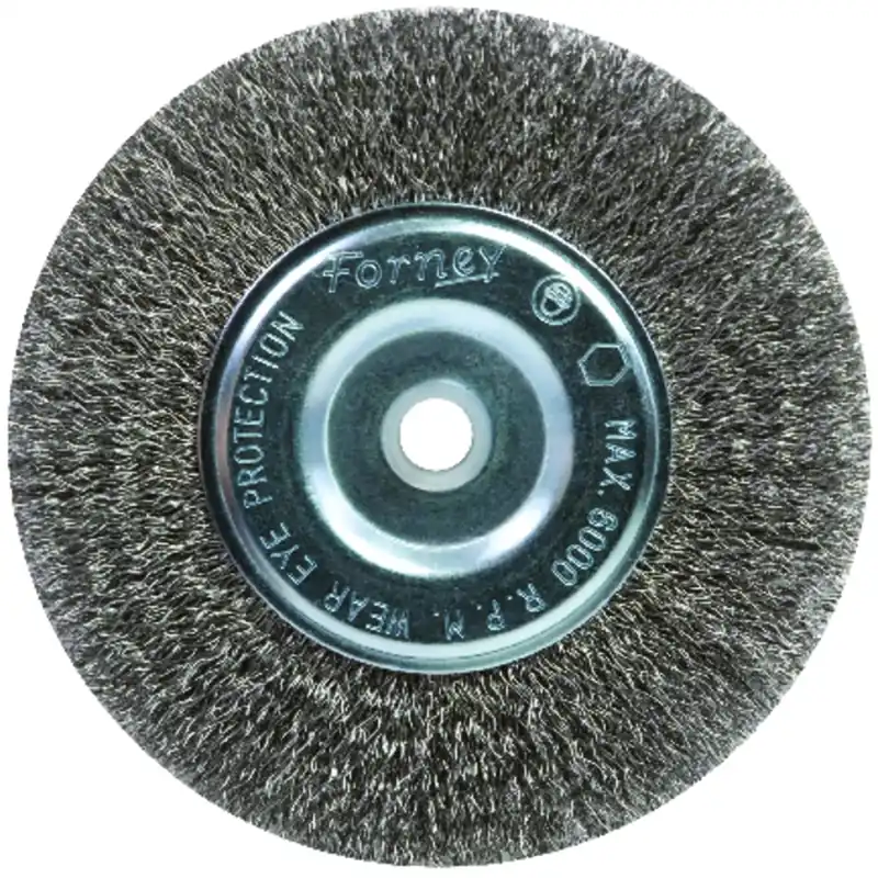 Crimped Wire Wheel Brush, 6-in.