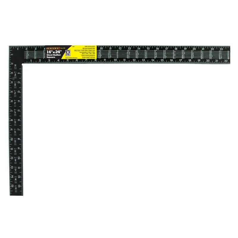 24 In. L X 16 In. H Steel Carpenter Square With Graduated Measurements