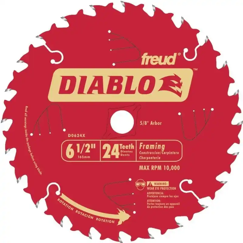 Tracking Point 6-1/2 In. D X 5/8 In. Tico Hi-density Carbide Framing Blade 24 Teeth 1 Pk