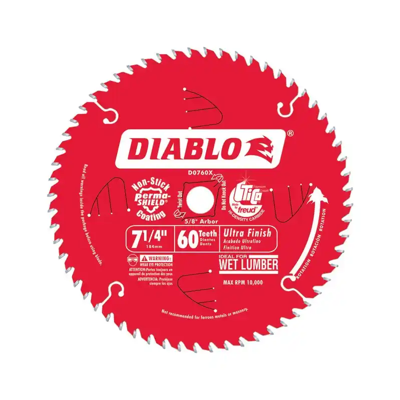 7-1/4 In. D X 5/8 In. Tico Hi-density Carbide Circular Saw Blade 60 Teeth 1 Pk