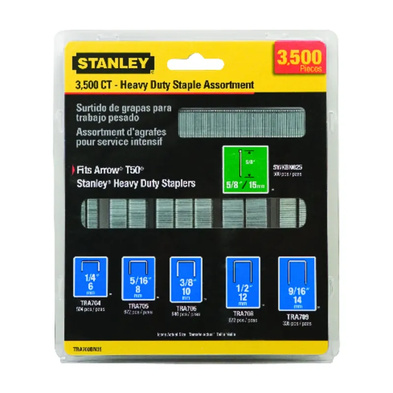 T50 5/8 In. W 18 Ga. Narrow Crown Heavy Duty Staple Assortment 3500 Pk