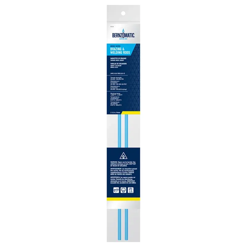 1/5 In. D X 12 In. L Nickel Brazing/welding Rods 2 Pk