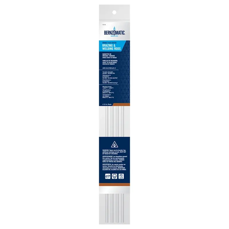 1/5 In. D X 12 In. L Bronze Brazing/welding Rods 4 Pk