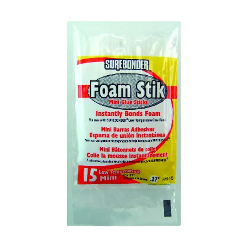 Foam Stik .27 In. D X 4 In. L All Purpose Glue Sticks White 15 Pk