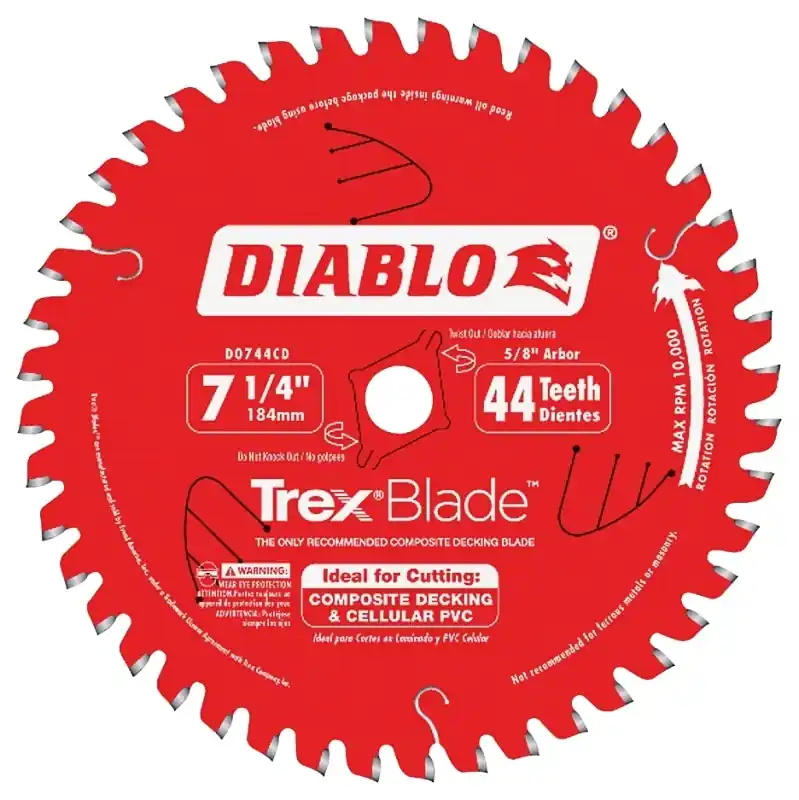 Trexblade 7-1/4 In. D X 5/8 In. Tico Hi-density Carbide Circular Saw Blade 44 Teeth 1 Pk