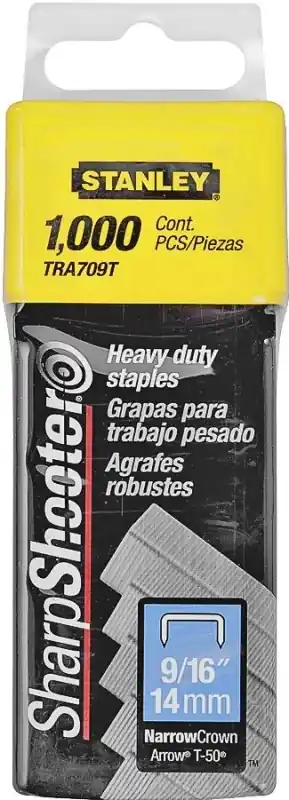 Sharp Shooter 27/64 In. W X 9/16 In. L Narrow Crown Heavy Duty Staples 1000 Pk