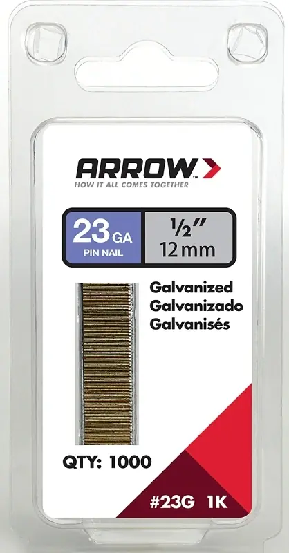 1/2 In. L X 23 Ga. Straight Strip Galvanized Pin Nails 1,000 Pk