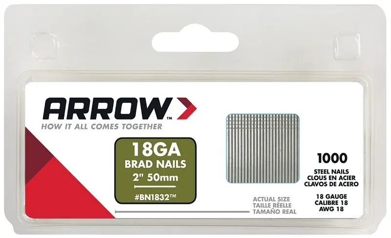 2 In. L X 18 Ga. Straight Strip Galvanized Brad Nails 1,000 Pk