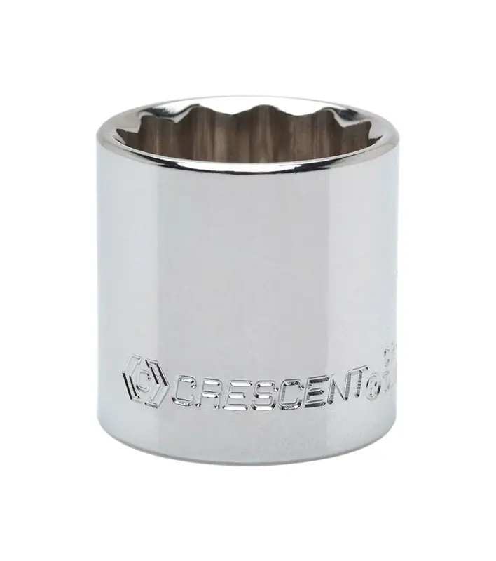 7/8 In. X 3/8 In. Drive Sae 12 Point Standard Socket - Chrome Vanadium Steel