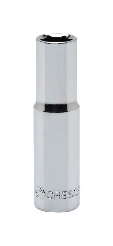 17 Mm X 3/8 In. Drive Metric 6 Point Deep Socket - Chrome Vanadium Steel