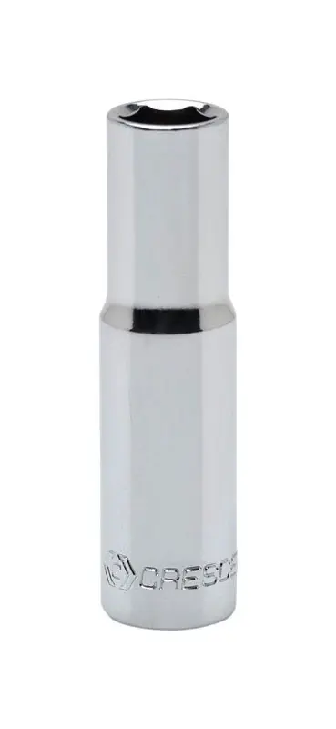 14 Mm X 3/8 In. Drive Metric 6 Point Deep Socket - Chrome Vanadium Steel