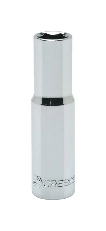 19 Mm X 3/8 In. Drive Metric 6 Point Deep Socket - Chrome Vanadium Steel