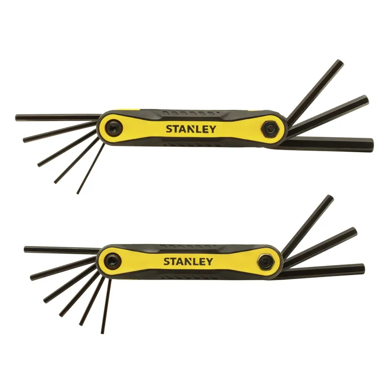 Multi-size Metric And Sae Fold-up Locking Hex Key Set 17 Pc