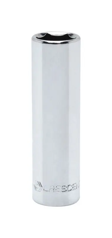 1/2 In. X 1/4 In. Drive Sae 6 Point Deep Socket - Chrome Vanadium Steel