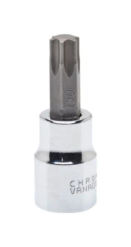 T25 1/4 In. Drive 6 Point Standard Torx Bit Socket - Chrome Vanadium Steel