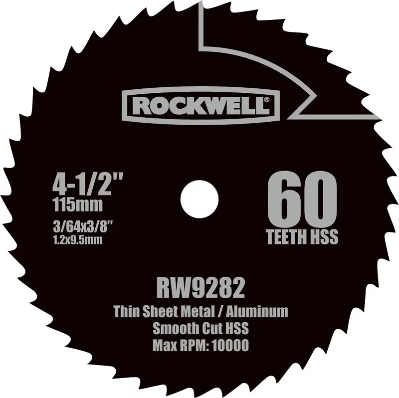 Rw9282 4-1/2 In. High Speed Steel Circular Saw Blade, 60 Teeth, 3/8 In. Arbor