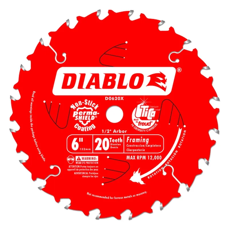 6 In. D X 1/2 In. Tico Hi-density Carbide Framing Blade 20 Teeth 1 Pk