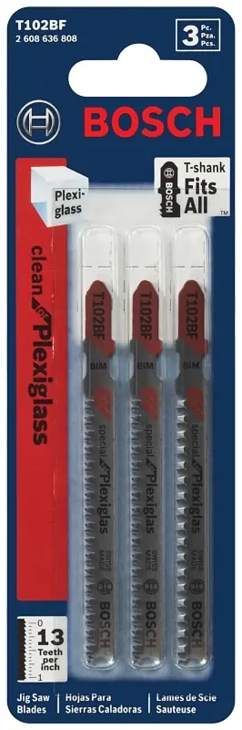 3-5/8 In. Bi-metal T-shank Ground Teeth And Taper Ground Back Jig Saw Blade 13 Tpi 3 Pk
