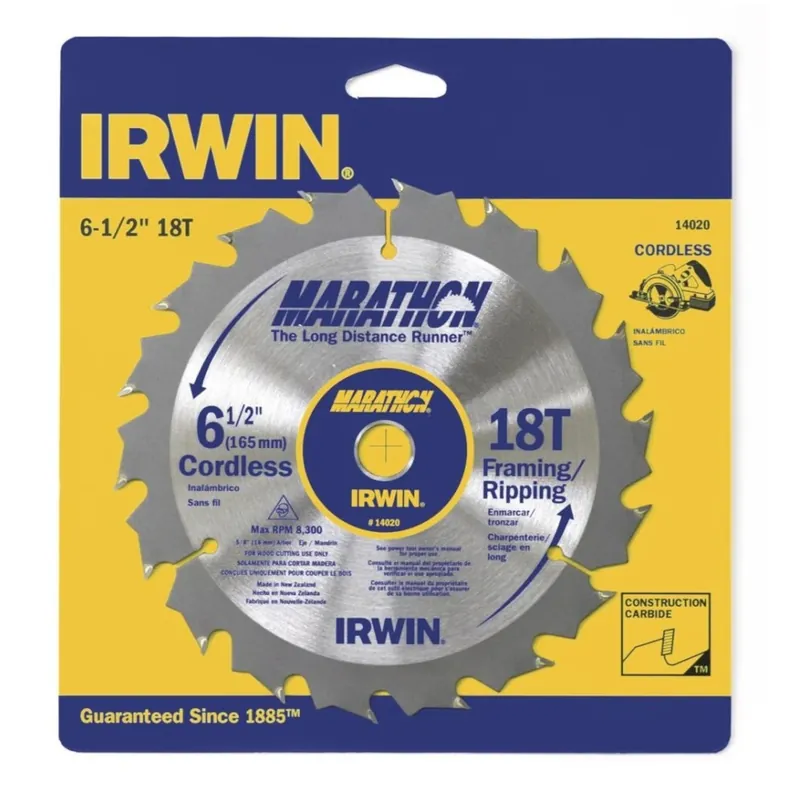 Marathon 6-1/2 In. D X 5/8 In. Classic Carbide Circular Saw Blade 18 Teeth 1 Pk