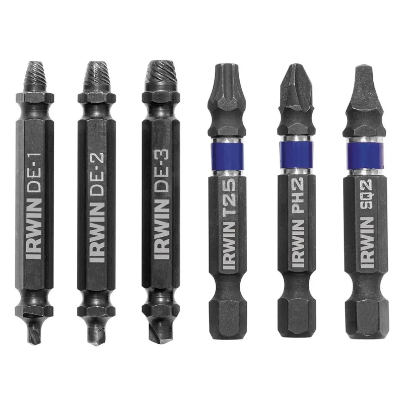 Impact Screw-grip .15 In. M2 High Speed Steel Double-ended Screw Extractor Set 6 Pc