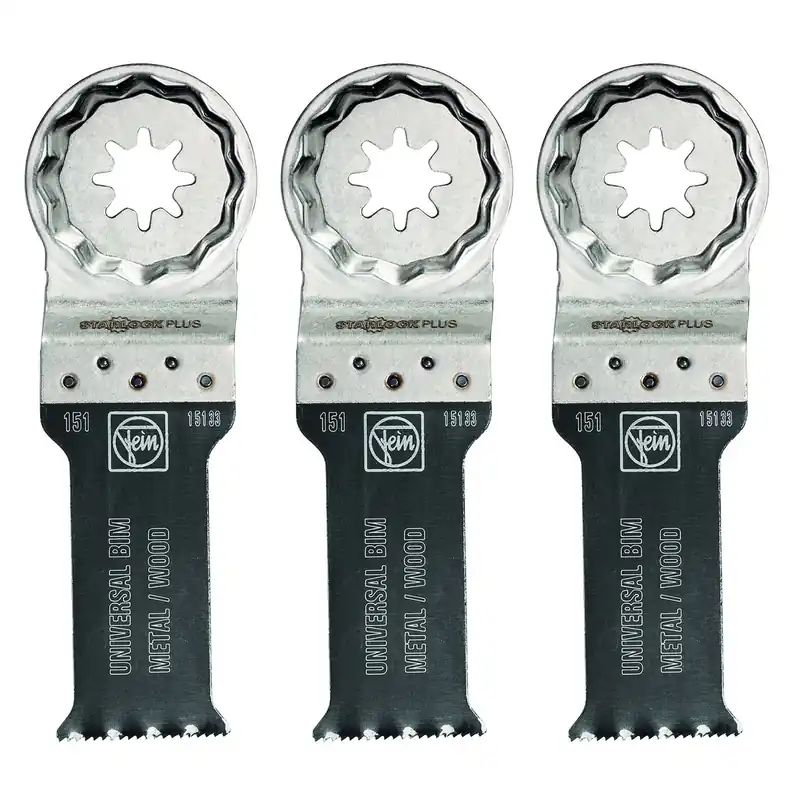 Starlockplus 1-1/8 In. X 1-1/8 In. L Bi-metal E-cut Universal Saw Blade 3 Pk