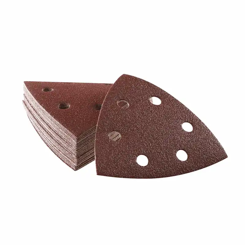 3-3/4 In. L X 3.75 In. W 120 Grit Aluminum Oxide Detail Sanding Triangle 25 Pk