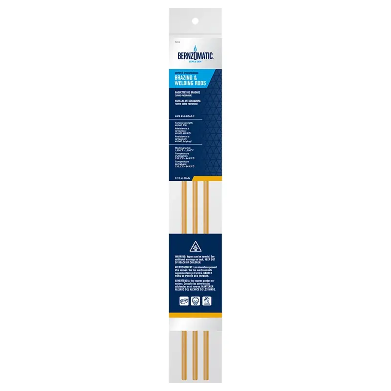 1/5 In. D X 12 In. L Copper Soldering Rods 3 Pk