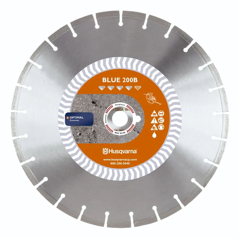 18 In. D X 1 In. Blue 200b Diamond Diamond Saw Blade