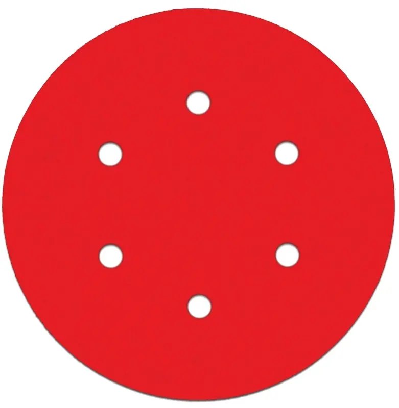 6 In. Ceramic Blend Hook And Lock Sanding Disc 60 Grit Ultra Coarse 10 Pk