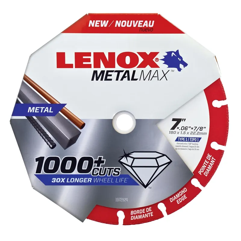 Metalmax Cut-off Wheel, Diamond Edge, 7 X 7/8 In.
